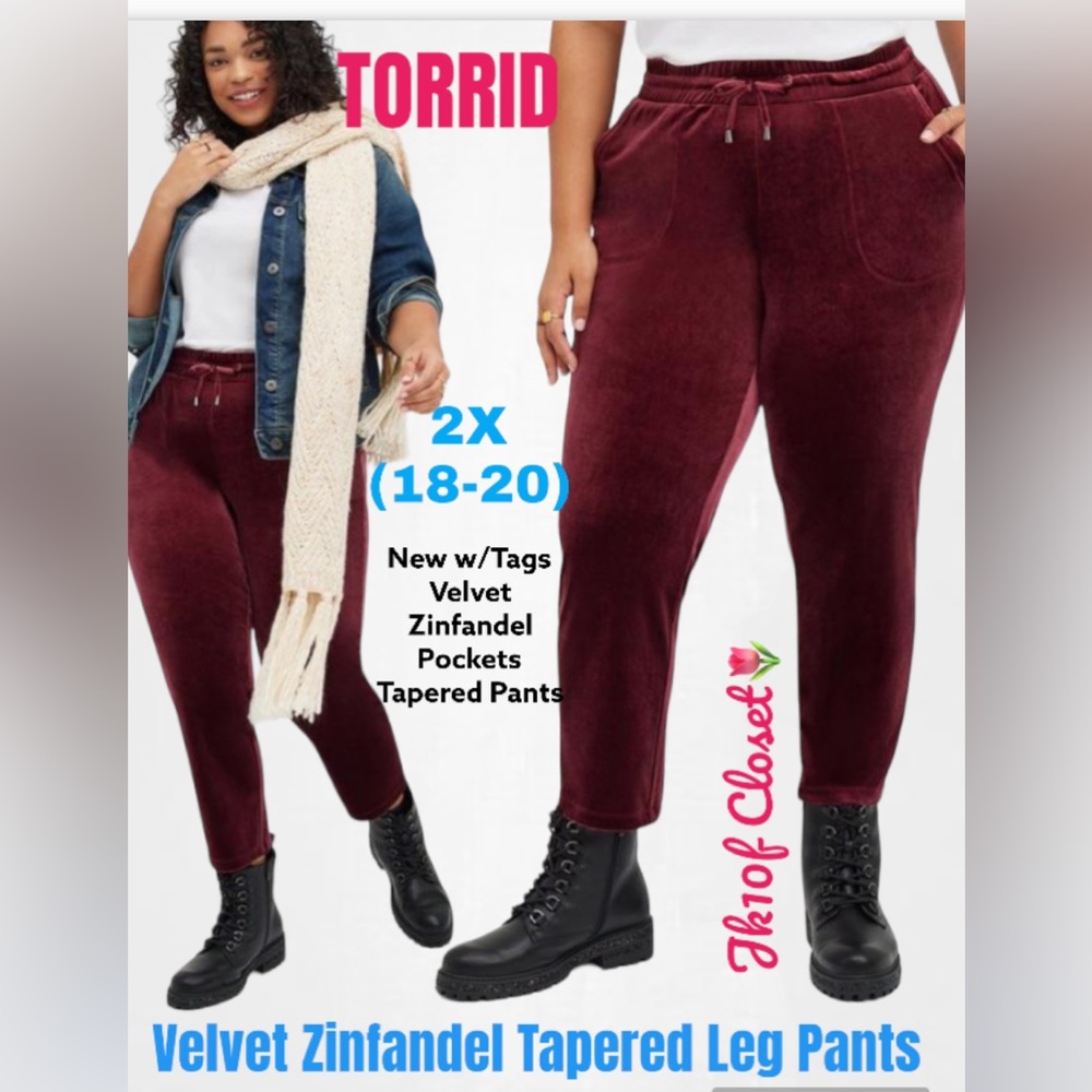 LOWEST🥀NWT 2X TORRID VELVETY VELOUR w/POCKETS DRAWSTRING PANTS